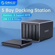 ORICO NS Series 5 Bay 3.5 USB3.0แท่นอุปกรณ์เชื่อมต่อฮาร์ดดิส5Gbps เคส HDD พร้อมอะแดปเตอร์ไฟ78W กล่อง