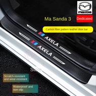 Mazda 3 threshold bar anti-stepping sticker trunk rear guard plate carbon fiber threshold Mazda MAZDA3 car  car