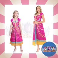 hiCosplaydy Kids Adult Aladdin Princess Jasmine Dress Cosplay Costume