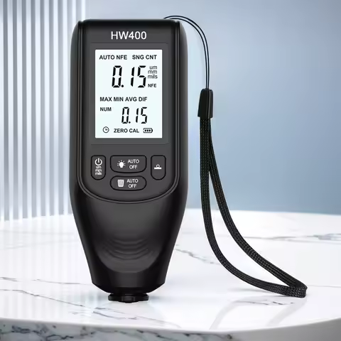 HW-400 Digital Paint Thickness Gauge 0-2000UM Digital Paint Meter Car Coating Thickness Meter for FE
