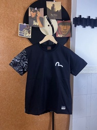EVISU T-shirts 福神筆刷印花短袖T恤男女