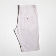 Hazard กางเกงขาสั้นลายทาง ผ้า Cotton(คอตตอน) สีครีม