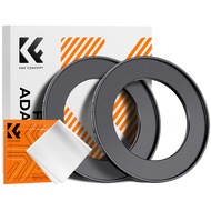 K&F Concept 2pcs 37-39-40.5-43-46-49-52-55-58-62-67-72-77-82-86mm Aluminum alloy Step-Up Ring Adapte