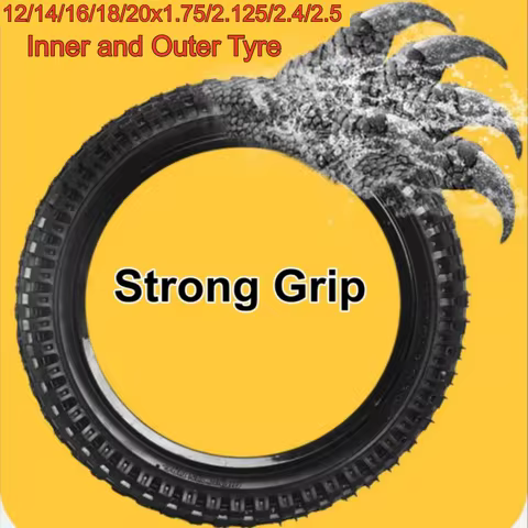 12/14/16/18/20x1.75/2.125/2.4/2.5 Inner and Outer Tyre Thicken Pneumatic Wheel Tire For Children Bic