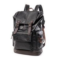 Men Leather Backpack Mens Large Antitheft Pu Travel Backpack Laptop Bag Black Bagpack Boy Big School