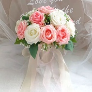Bridal Bouquet/Fake Gypsophila Rose Bouquet/