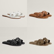 現貨Hermes oran sandal拖鞋 黑/白/金棕/大象灰 全新全套