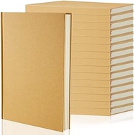 A5 Blank Notebook Journal Bulk Hardcover Sketchbook 100 Sheets/200 Pages 8.3 x 5.7 inches 80gsm Thick Paper for Drawing Art Travelers Ideal Gifts Students and Office Supplies (16 Pieces)