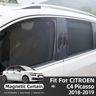 For Citroen C4 Picasso 5seats 2013-2023 Car Curtain Window Sunshade Covers Magnetic Sun Shade Visor Solar Auto Accessories