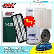 Perodua Alza OSK Air Filter Oil Filter Cabin Filter Air Cond Filter