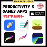 Procreate, GoodNotes 5, Notability, Lumafusion iPad iPhone Apps (Genuine iOS App Store) 1106