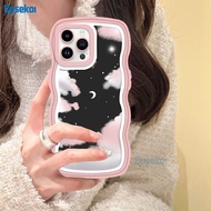 Phone Case Casing hp VIVO Y36 Y12S Y12A Y15S Y15A V25E V27e Y02 Y01 Y01A Y02S Y16 Y22 Y22s Y35 Y21T Y21S Y33S Y12 Y12i Y15 Y17 Y11 Y20S Y91C Y19 Y30 Y50 Y53s S1 Pro Moon Stars Clouds sbintang bulan awan pinggir gelombang penutup kasus telepon TPU Xinfei