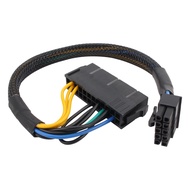 Carbbia 11.8inch (30cm) 24 Pin to 10 Pin ATX PSU Main Power Supply Adapter Braided Sleeved Cable
