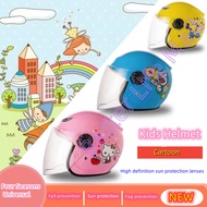 ❤️Hot Sale Philippine Spot❤️Cartoon Helmet Motorcycle Big Kid Full Face Plain Child Helmet Gear Safety Protection Helmet for kids children Motorcycle/Bicycle/Bike Cartoon Full Faced Helmet for kids boys girls 3-14 years old COD