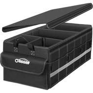 Oasser Trunk Box Car Storage Box 75L Large Capacity Foldable with Lid Trunk Luggage Room Storage Car