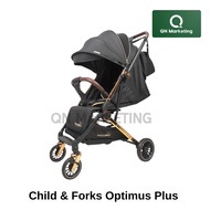 Child & Folks Optimus Plus Luxury Exclusive Baby Stroller Two Way Adjustable Leather Handle