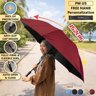 [Memoire Gift] FREE Custom Name | 152cm Fully UV Protection Automatic Big Size Umbrella UV Resistant