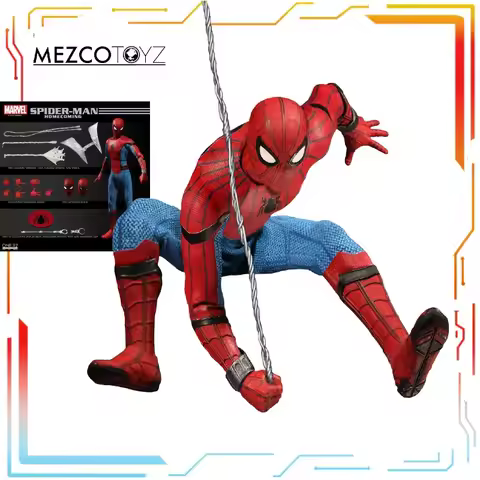 MEZCO Original 1/12 Finished Product Movable Exquisite Figurine Spider-Man Homecoming Anime Toys Mod