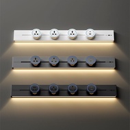 Induction Track Socket Induction Light with USB Track Socket Universal Three-Hole Track Power Strip