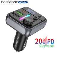 BOROFONE BC50 PD20W Wireless Car Bluetooth FM Transmitter Fast Charging QC3.0 BT5.4 Wireless Car Kit