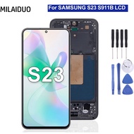 AMOLED LCD For Samsung Galaxy S23 LCD SM-S911B SM-S911U SM-S911N Display Touch Screen With Frame Rep