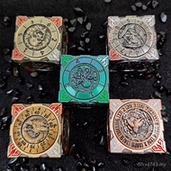 Running Group Metal 7 DICE Board Game 1COC Hecsulu DICE Rotating Hexahedron DND Dungeons and Dragons