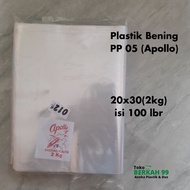 Plastic ThickBENING pp 05 20x30 2 kg 100pcs Plastic packing sealer snack snack kiloan apollo boyo - 