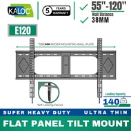 Kaloc E120 55"-120" Super Heavy Duty Fixed Wall Mount for 48-150 Inch Large TVs up to 330lbs & 900x6