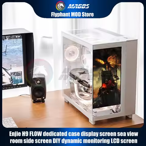 Computer Expand Screen For NZXT H9 FLOW Side Panel Display Dedicated DIY Dynamic Monitoring LCD Supp