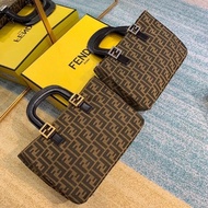 [Ready Stock] OFFTIME VINTAGE Fendi/Fendi Tote Bag Presbyopic Tote Bag Fendi Middle-aged Bag Fendi P