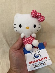 全新日本正版 原價$108 Hello Kitty 紅色千鳥格紋娃娃