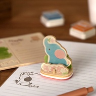 DIY印章明信片【印好萌-開心小象】動物 木製模型玩具