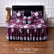 Soraya Bedsheet Queen Rimple CVC Floral Motif Size 160x200x30cm