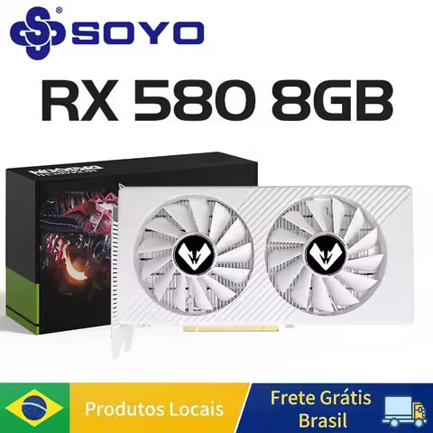 SOYO AMD Radeon RX580 8G Graphics Card GDDR5 Video Card HDMI DP DVI PCIE3.0x16 Gaming GPU RX 580 Car
