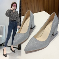 ❤Ready Stock❤ kasut pengantin perempuan nikah Size 33-50 49 King size block heel 8cm men's 48 high h