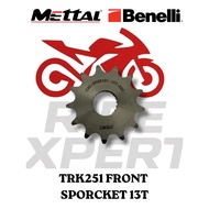 METTAL Front Sprocket Only TRK251 13T Sprocket 13T Depan Sprocket Motor Spare Parts Ala Carte
