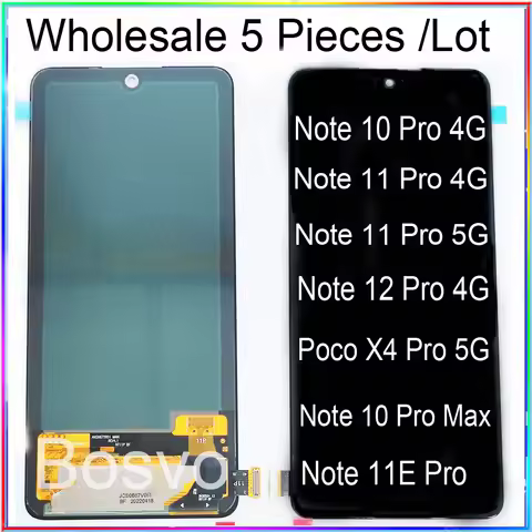 5 Pieces/Lot for Redmi Note 12 Pro 4G Display Note 11 Pro LCD Note 10 Pro 4G Screen For Poco X4 Pro 
