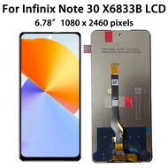 XD ต้นฉบับสำหรับ Infinix Note 30 X6833B X6716B สัมผัสหน้าจอ LCD หน้าจอดิจิตอลแทนการประกอบสำหรับหน้าจ
