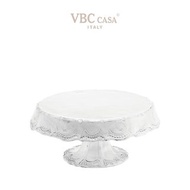 義大利 VBC casa │ 蕾絲系列 32 高腳蛋糕盤 / 米白色