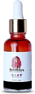 THEMANETHANG Baby Hair Growth Oil - Organic Baby Oil for Newborn - Baby Coconut Oil for Baby Hair with Coconut Oil, Olive Oil, Castor Oil, Tea Tree Oil