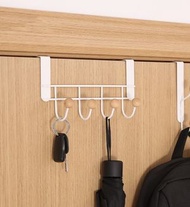 免釘無痕門後掛勾 4連掛勾 Hook Behind the Door 免釘牆創意黏貼式門後掛鉤置物架 時尚多功能門背掛鉤 後掛勾 門後掛鉤 掛架 吊架 門後掛衣鉤 掛勾 毛巾掛鉤 置物壁 [平行進口]