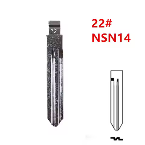 10pcs Uncut flip Metal key blade 22# NSN14 for Nissan Sunny Tiida Teana for KD keydiy xhorse VVDI re