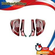 ไฟท้าย เลนส์ใส พื้นดำ ซ้าย+ขวา LEDs V-Land Honda ขนาด 30x13x43 จำนวน 4 Pieces Jazz Fit GK ปี2015 -