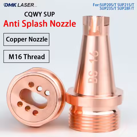 CQWY Anti Splash Nozzle AS-12 BS-16 Handheld Laser Welding Copper Nozzle M16 For SUP20T SUP21T SUP23