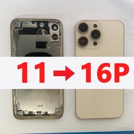 Dessert Titanium for 11 Body 16 Pro Housing Big Camera, XR Convert to 16 Pro Back Cover, XR Housing 