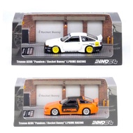 INNO64 1/64 Toyota AE86 Trueno PANDEM / ROCKET BUNNY (White / E. Prime Racing Red )