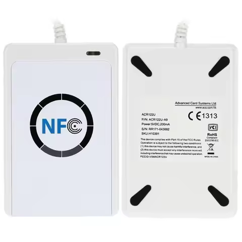 ACR122U Kit 13.56MHZ NFC Support ISO / IEC18092 Smart Chip Tag Crack Writer RFID Access Card Reader 