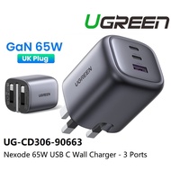 UGREEN UG-CD306-90663 / UG-CD306-15335  NEXODE GAN FAST 65W CHARGER UK FOLDABLE 2C1A - Ugreen 65W Ch