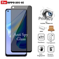 Tempered Glass Oppo A74 4G Oppo A95 4G Privacy Anti Spy Full Screen/