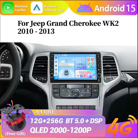 Android 15 Car Radio For Jeep Grand Cherokee WK2 2010 - 2013 Multimedia Stereo Video Player Navigati